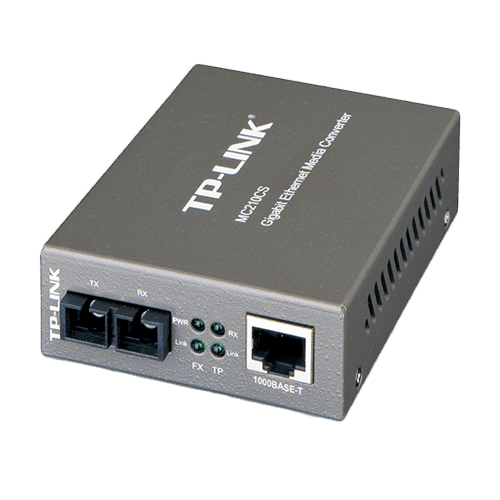 TP-LINK MC210CS Gigabit Ethernet 1000Mb/s Fiber single-mode konverter dometa do 15km