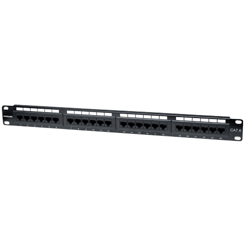 INTELLINET Patch panel 24-Port Cat6 UTP 110/Krone 1U