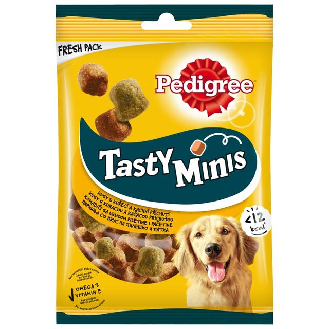 PEDIGREE Tasty Minis Poslastice Piletina i Pačetina 130g Dodatna hrana za pse