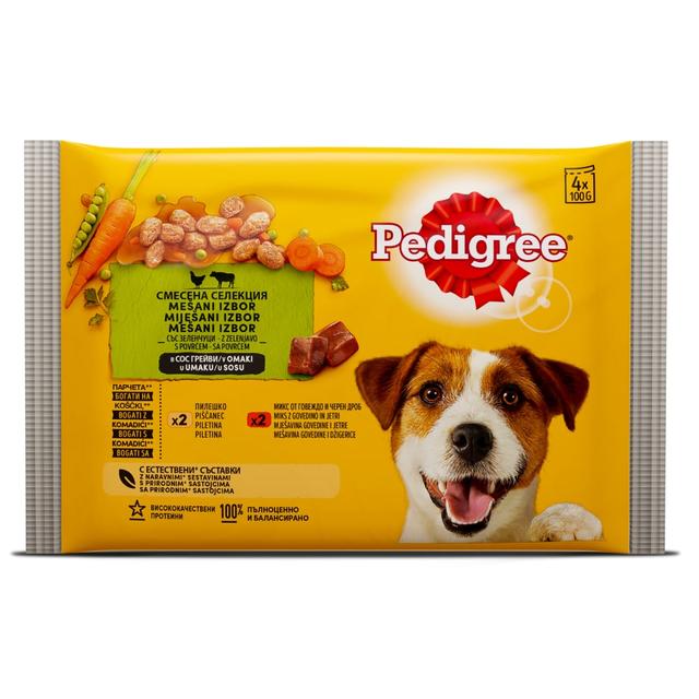 PEDIGREE Multipack Adult Piletina i Govedina 4x100g Hrana za pse