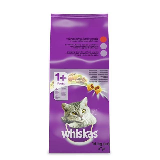 WHISKAS Briketi Govedina 14kg Hrana za mačke