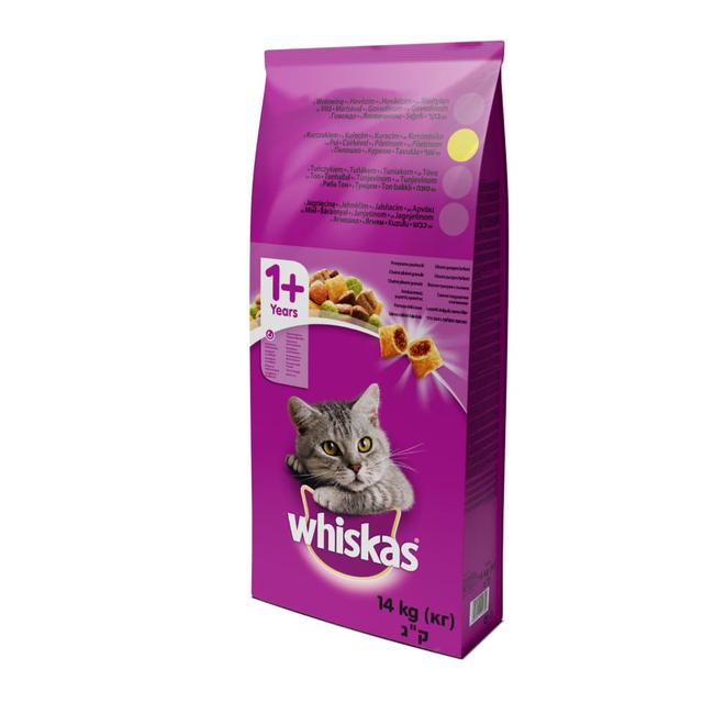 WHISKAS Briketi Piletina 14kg Hrana za mačke