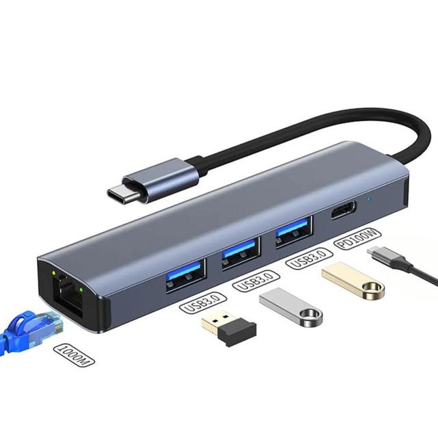 LINKOM USBC-HDMI+2USB+micSD/SD Docking Station