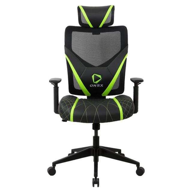 ONEX GE300 Breathable Ergonomic Gaming Office Chair Black/Green Gejmerska stolica